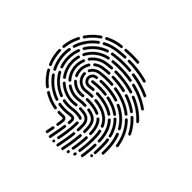 Fingerprint logo vector illustration icon template