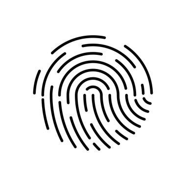 Fingerprint logo vector illustration icon template