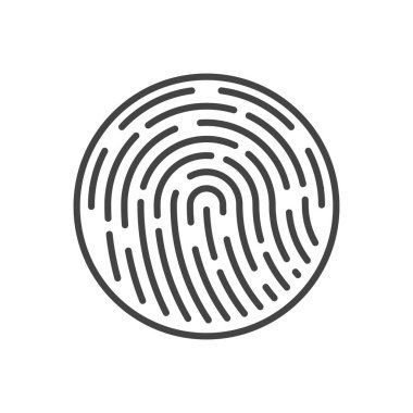 Fingerprint logo vector illustration icon template