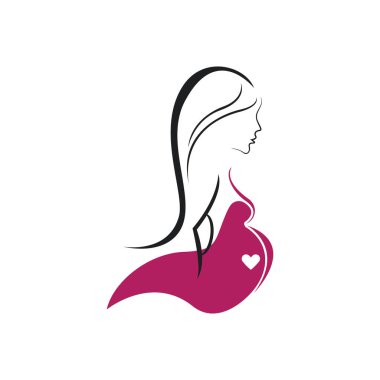 Hamile logo şablonu vektör resimleme tasarımı