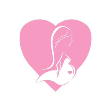 Hamile logo şablonu vektör resimleme tasarımı