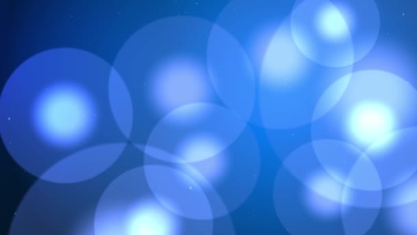 Abstract Blue Background Concentric Circles Small Particles — Vídeos de Stock