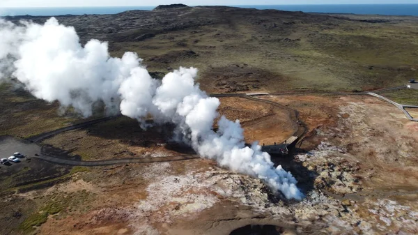 Vacker Utsikt Över Vulkanen Från Toppen Berget — Stockfoto