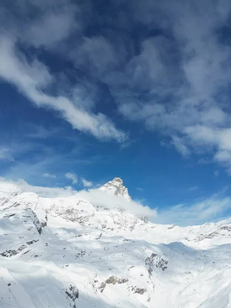 Красивый Горный Пейзаж Снегом — стоковое фото