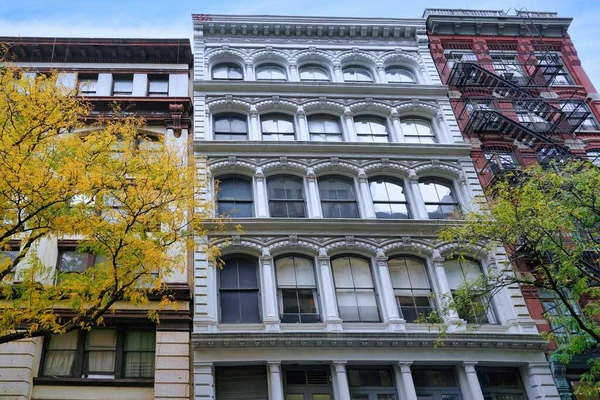 Utsmyckade Gamla 19Th Century Kontorsbyggnader Tribeca Distriktet New York City — Stockfoto