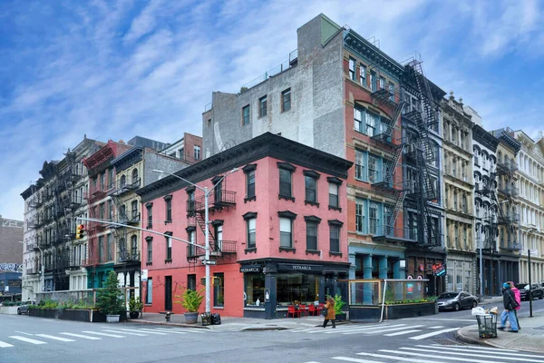 Нью Йорк Нью Йорк Октябрь 2022 Старомодные Здания Декоративными Карнизами — стоковое фото