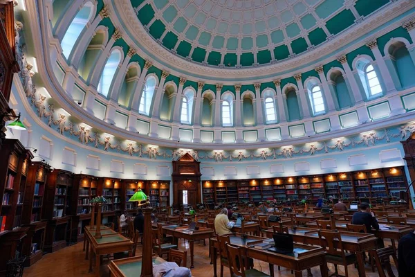 Читальний Зал Національної Бібліотеки Ірландії Стокове Фото