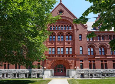 campus of the University of Vermont in Burlington, Williams Hall, 19th century building clipart