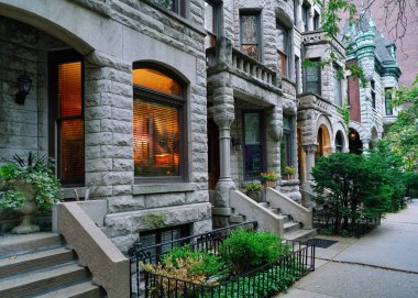 Chicago Gold Coast bölgesi, 19. yüzyıl taştan konak.