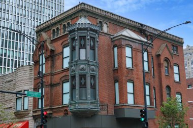 Chicago Old Town bölgesi, 19. yüzyıl binası.