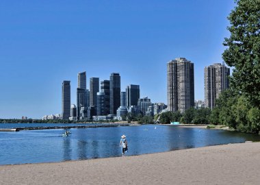 Toronto Gölü Ontario Rıhtımı yüksek apartmanlı