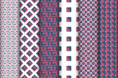 Seamless set of pattern. Modern  for frame print design. Decorative element.