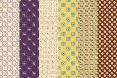 Seamless set of pattern. Ornamental wallpaper. Modern design, digital paper. 