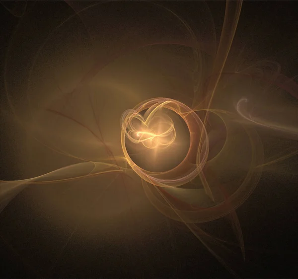 深宇宙の青銅製惑星のファンタジー空間のイラスト デザイン — ストックベクタ