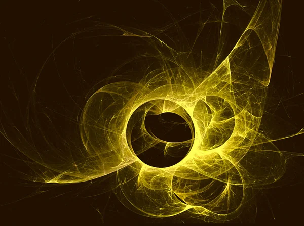 黄色の宇宙惑星系のイラスト カラー画像 — ストックベクタ