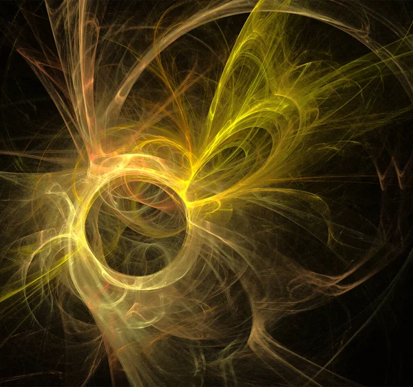 Illustration Des Gelben Raumplaneten Sternensystems Farbgrafiken Hintergrund — Stockvektor
