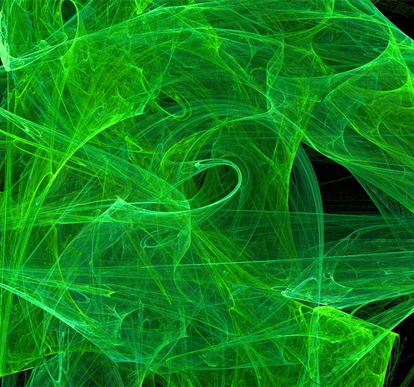 stock image abstract green glowing pattern on black background, design, wallpaper