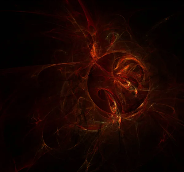 Illustration Des Orangen Raumplaneten Sternensystems Farbgrafiken Hintergrund — Stockvektor