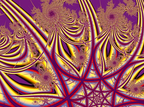 Яркий Декоративный Желто Фиолетовый Узор Абстрактный Фон Дизайн — стоковое фото