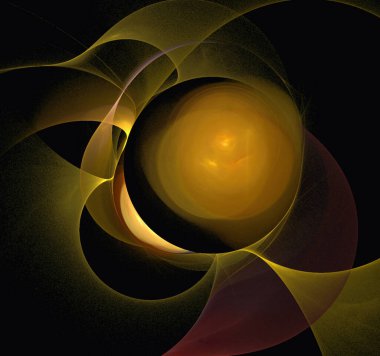 Sarı uzay gezegeni yıldız sistemi, renk grafikleri, arkaplan