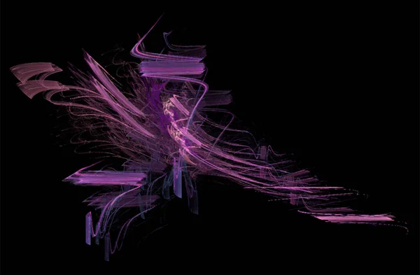 Abstrait Violet Bleu Motif Lumineux Sur Fond Noir Conception Papier — Image vectorielle