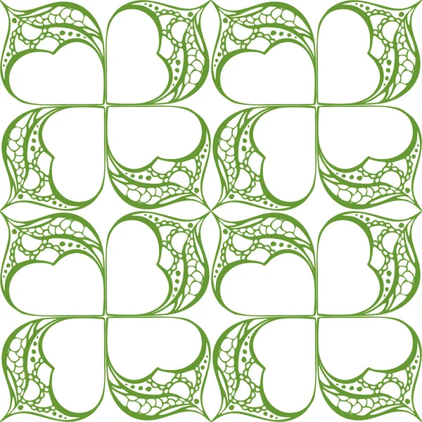 Motif Graphique Sans Couture Tuile Avec Ornement Géométrique Abstrait Vert — Image vectorielle