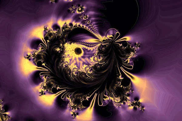 Яскравий Декоративний Жовто Фіолетовий Візерунок Абстрактний Фон Дизайн — стоковий вектор