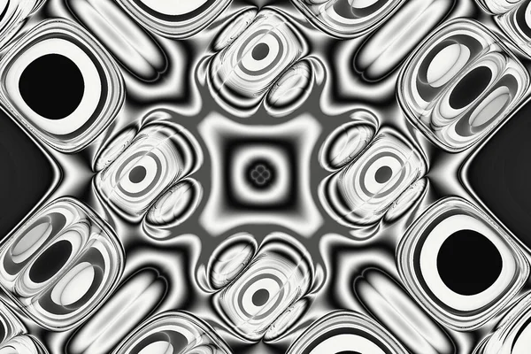 Abstract Black White Geometric Background Monochrome Illustration Design — Vettoriale Stock