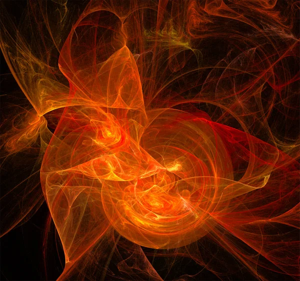 Abstract Background Bright Orange Yellow Lines Black Background Neural Network — Vetor de Stock