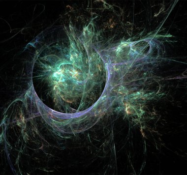 Yeşil uzay gezegen sistemi, renk grafikleri, arkaplan