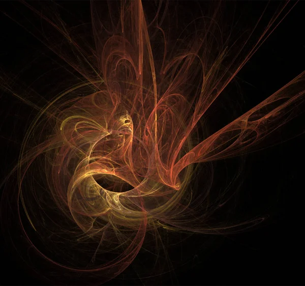 オレンジの宇宙惑星系 色のグラフィック 背景のイラスト — ストックベクタ