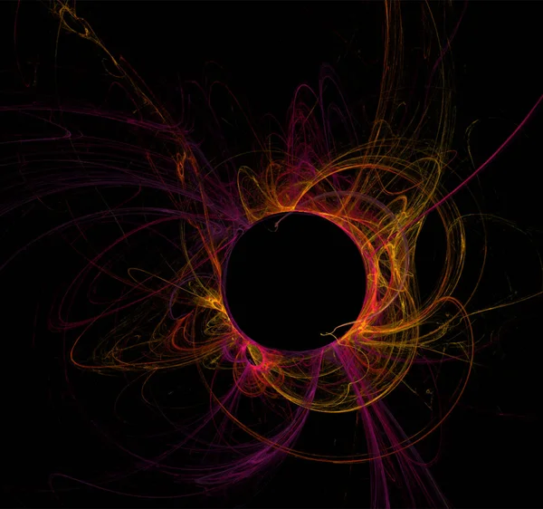 Illustration Système Étoile Planète Espace Orange Graphiques Couleur Fond — Image vectorielle