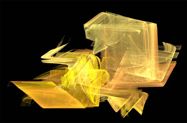 Абстрактный Фон Ярко Оранжево Желтых Линий Черном Фоне Нейронная Сеть — стоковый вектор