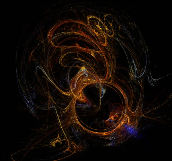 オレンジの宇宙惑星系 色のグラフィック 背景のイラスト — ストックベクタ