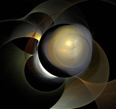 Siyah, renkli dijital grafikler, arkaplan, tasarım üzerine parlak beyaz-sarı soyut desen