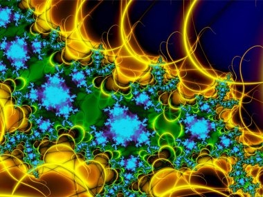 parlak dekoratif sarı-mavi desen, soyut arkaplan, tasarım