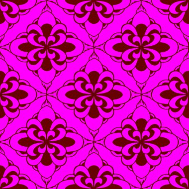 seamless tile pattern of abstract geometric red elements on a pink background, texture, design