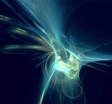 blue abstract spherical linear pattern on black background, wallpaper, design