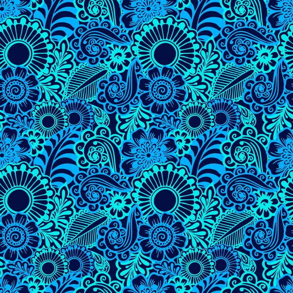 Mavinin, dokunun ve tasarımın farklı tonlarında biçimlendirilmiş elementlerin kusursuz çiçek deseni