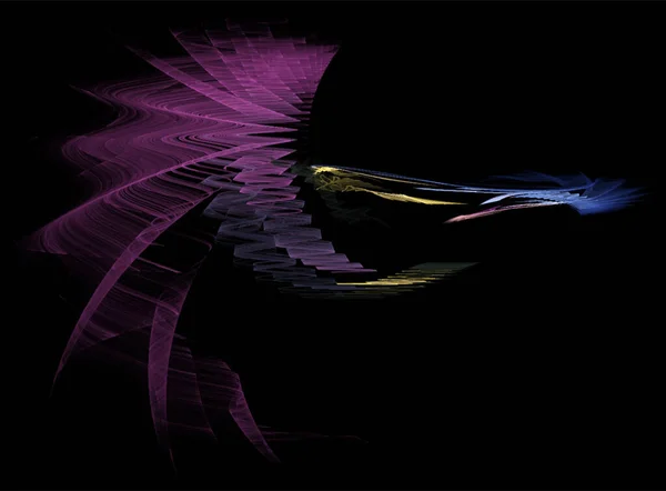 Фиолетовый Синий Абстрактный Рисунок Черном Фоне Цветная Цифровая Графика Дизайн — стоковый вектор