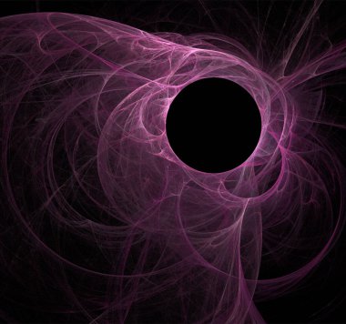 pink abstract spherical linear pattern on black background, wallpaper, design