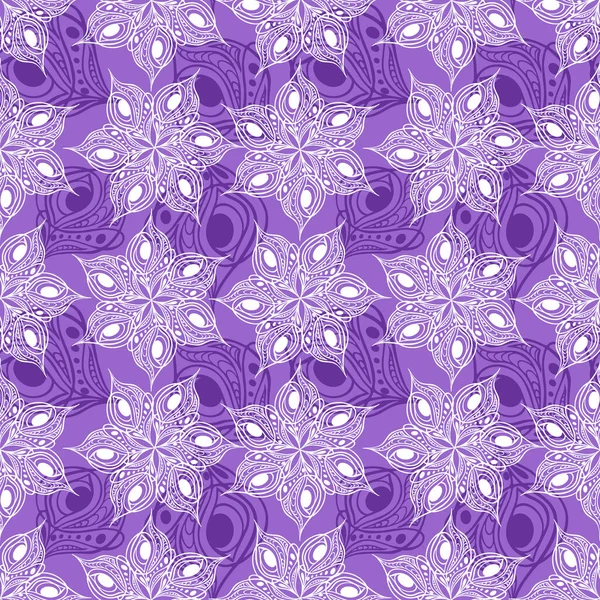 Motif Sans Couture Éléments Graphiques Abstraits Violets Blancs Sur Fond — Image vectorielle