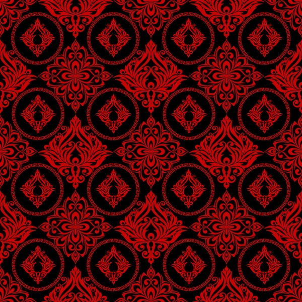 Motif Graphique Sans Couture Tuile Avec Ornement Géométrique Abstrait Rouge — Image vectorielle