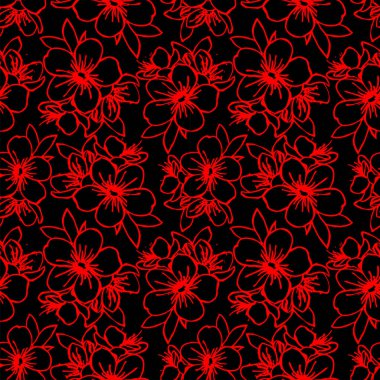 Siyah arkaplan, doku, tasarım üzerinde kırmızı çizgilerin kusursuz deseni