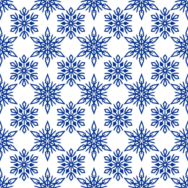 Beyaz zemin, doku ve tasarım üzerinde kusursuz mavi kar taneleri deseni