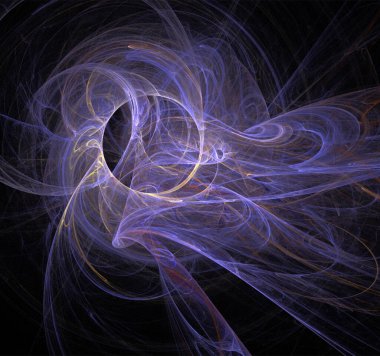 blue abstract spherical linear pattern on black background, wallpaper, design