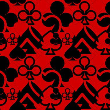 Farklı kart elbiseleri, desen, desen, dizayn ve desenlerin soyut siyah ve kırmızı deseni