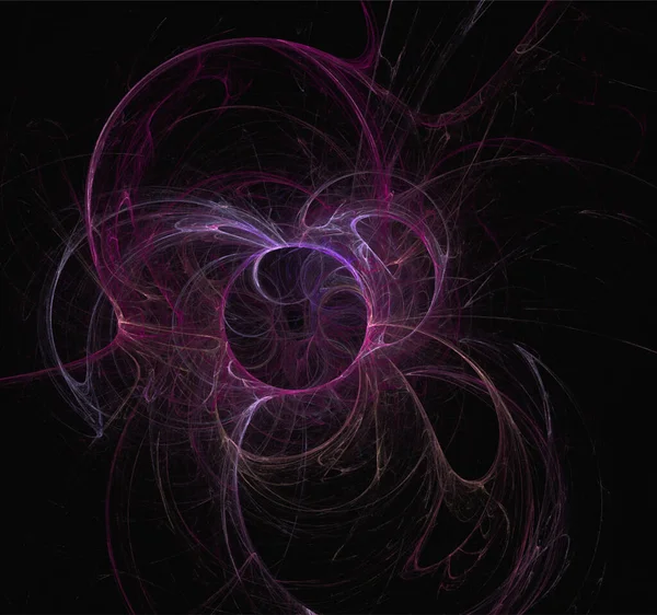 Лінійний Фіолетовий Абстрактний Візерунок Чорному Кольорова Цифрова Графіка Фон Дизайн — стоковий вектор