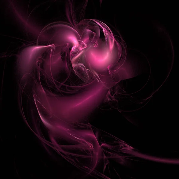 黒の背景に抽象的な紫赤のパターン デザイン — ストックベクタ