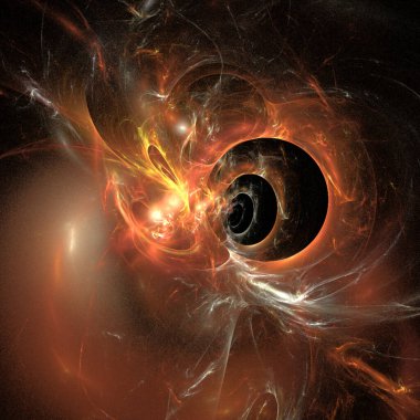 Siyah arkaplan, duvar kağıdı, tasarım üzerine soyut sarı-turuncu çizim doğrusal